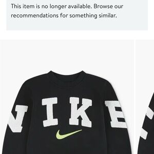 Nike Black Crewneck with White and Green Details